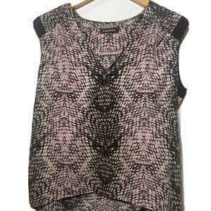 Trouve Blouse Pink And Black Animal Print Size: M